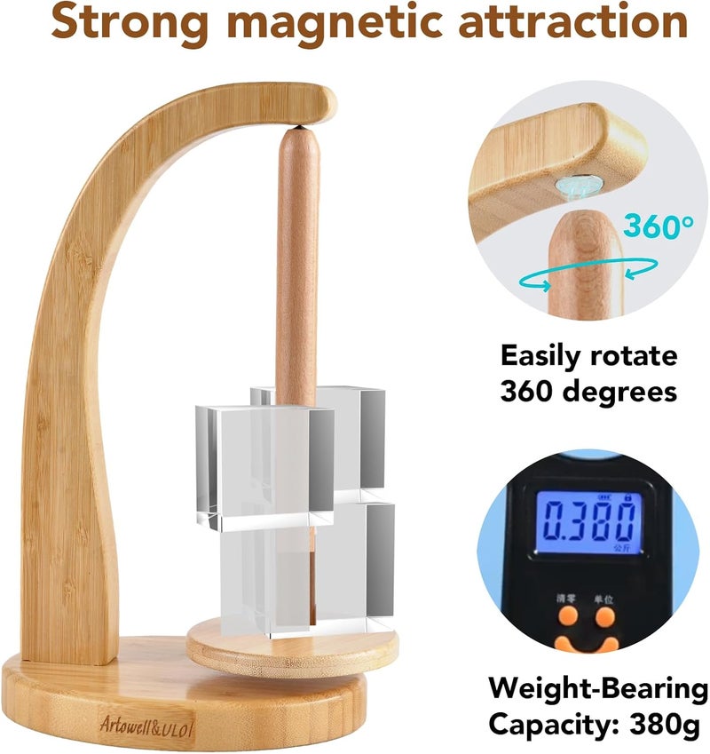 ULOI Crochet Yarn Holder - Upgrade with Crochet Accessories Storage Attachment, Magnetic Wooden Yarn Storage for Knitting Accessories, Perfect for Crocheting and Knitting Projects, Natural Wood Finish - Image 5